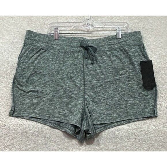 90 Degree by Reflex Activewear Running Shorts Heather Green Women's Sz 1X NEW - Picture 1 of 8